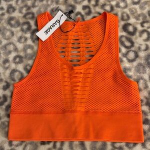 Garage Bright Orange Mesh Tank
